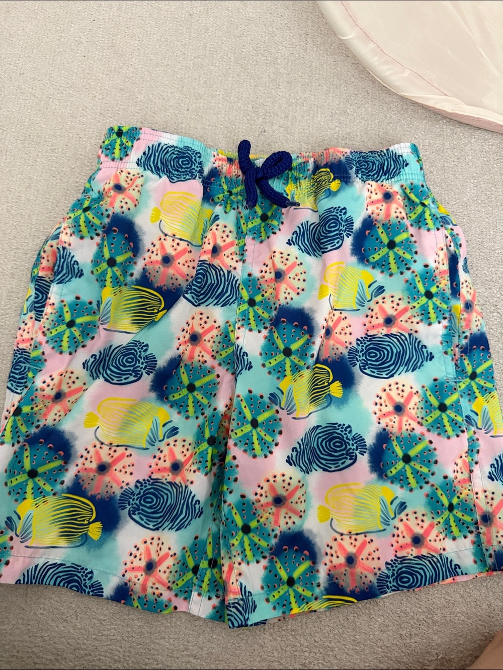 Vilebrequin Kids Tropical Fish Swim Trunks - Blue, Pink & Yellow